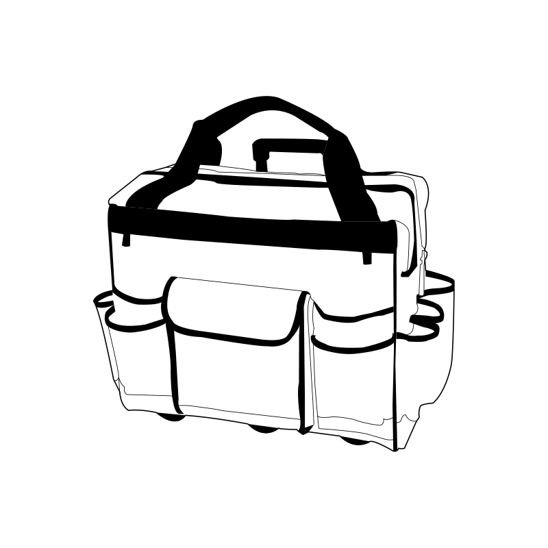 Multi-Pocket Heavy-Duty High-Capacity Trolley Tool Bag Multi-Pocket Heavy-Duty High-Capacity Trolley Tool Bag